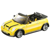 Машинка Bburago Mini Cooper Cabrio 18-45012 Черный Желтый