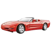 Машинка Bburago Chevrolet Corvette cabrio (1998) 18-25040 Черный Красный