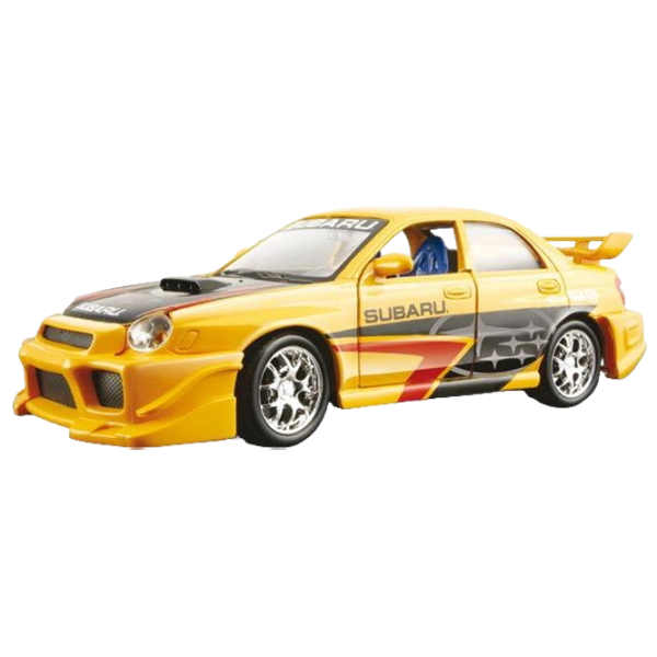 Машинка Bburago Subaru Impreza WRX 18-23006 Черный Желтый photo 1