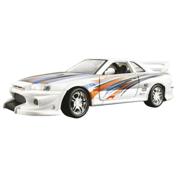 Mașină Bburago Nissan Skyline R34 18-23004 Black White photo 1