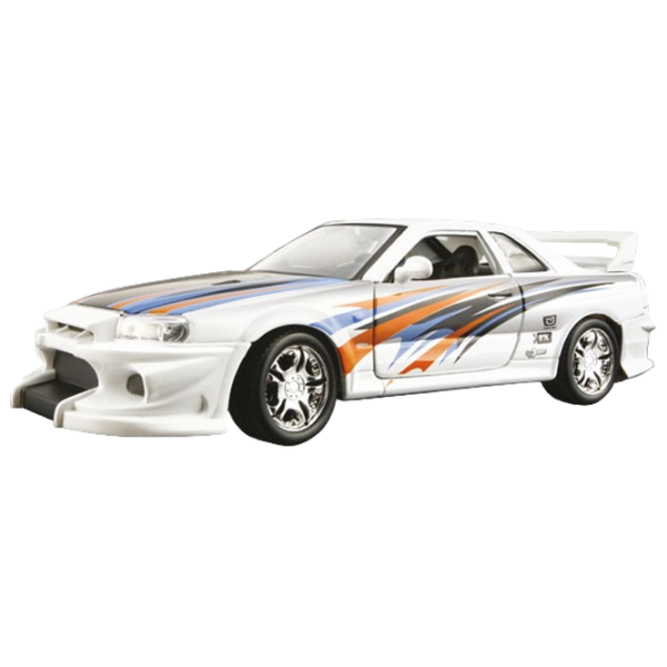 Mașină Bburago Nissan Skyline R34 18-23004 Black White photo 1