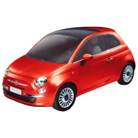 Машинка Bburago FIAT 500 18-25066 Черный Красный