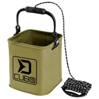 Ведро для рыбалки Delphin CUBO 5 л/ Зелёный