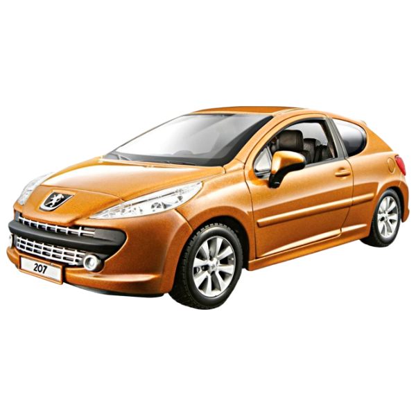 Mașină Bburago Peugeot 207 (2006) 18-21027 Black Auriu photo 1