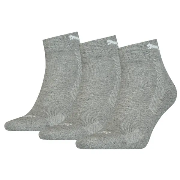 Ciorapi unisex Puma Cushioned Quarter 3P 35-38/ Grey photo 1 Ciorapi unisex Puma Cushioned Quarter 3P 35-38/ Grey photo 1