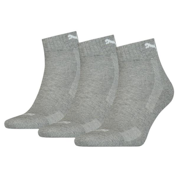 Ciorapi unisex Puma Cushioned Quarter 3P 35-38/ Grey photo 1 Ciorapi unisex Puma Cushioned Quarter 3P 35-38/ Grey photo 1