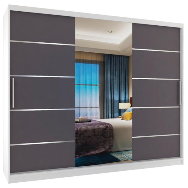 Dulap Belini Premium MBP SZP8 SZP8/0/1W/2SR1L/0/KLAL 235 x 60 x 216 / PAL / Alb photo 1