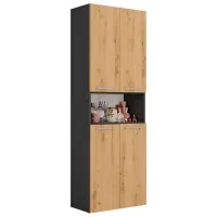 Шкаф пенал TopEshop Nel DK 2K Напольная/ ЛДСП/ Дуб артисан