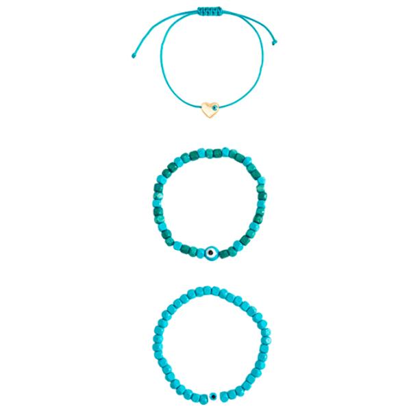 Set brățări pentru femei Koton 4SAK70352AA Sticlă/ Turquoise photo 1 Set brățări pentru femei Koton 4SAK70352AA Sticlă/ Turquoise photo 1