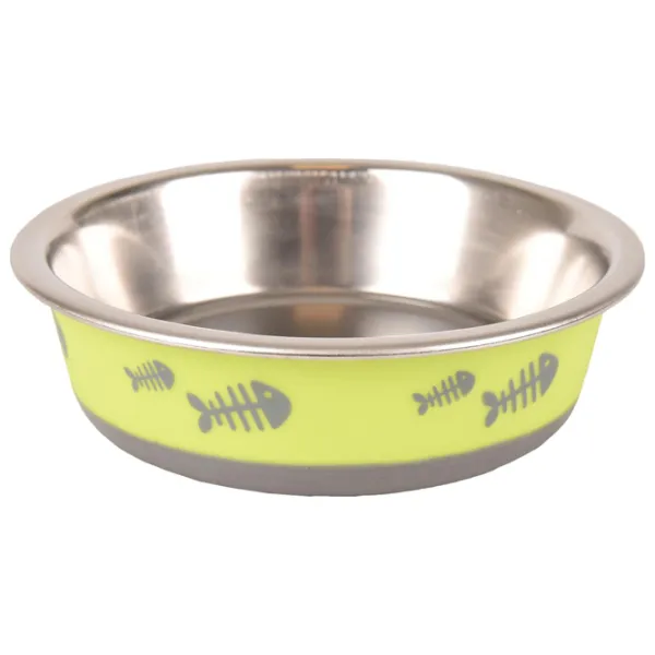 Bol pentru animale Flamingo FIsh Bone XS Inox photo 1 Bol pentru animale Flamingo FIsh Bone XS Inox photo 1