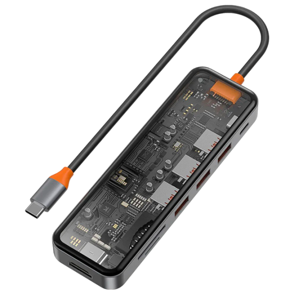 Adaptor Hub WIWU Cyber 7 in 1 USB Type-C/ Gray photo 1