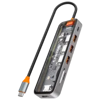 Adaptor Hub Canyon DS-13 7 in 1 USB Type-C/ Gray