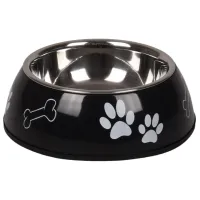 Миска для животных Flamingo Divar Paw Pint M нерж. сталь