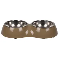 Bol pentru animale Flamingo Divar Duo Taupe S Inox