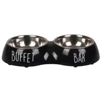 Bol pentru animale Flamingo Divar Duo Print M Inox