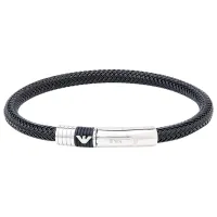 Brățară pentru bărbați EMPORIO ARMANI EGS1624001 Inox/ Black