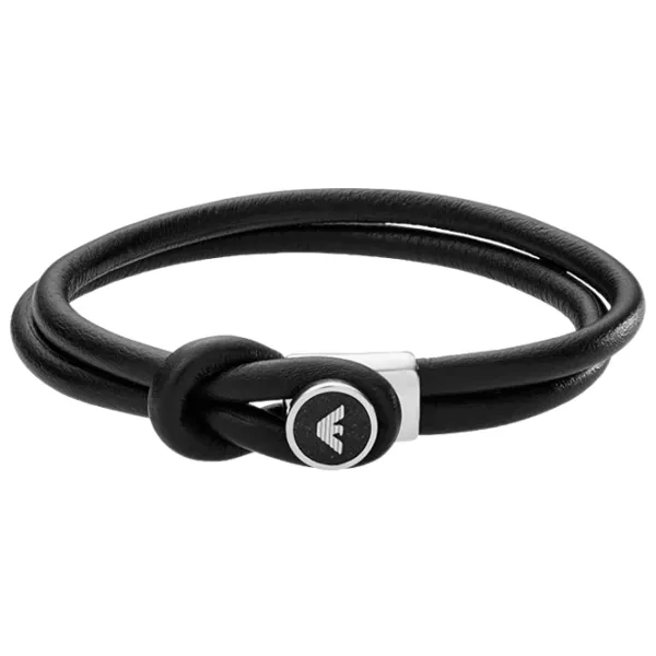 Brățară pentru bărbați EMPORIO ARMANI EGS2212040 Piele/ Black photo 1 Brățară pentru bărbați EMPORIO ARMANI EGS2212040 Piele/ Black photo 1