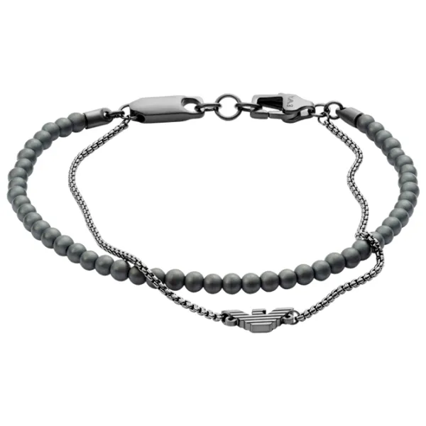 Brățară pentru bărbați EMPORIO ARMANI EGS2810060 Inox/ Grey photo 1 Brățară pentru bărbați EMPORIO ARMANI EGS2810060 Inox/ Grey photo 1