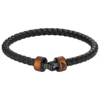 Браслет для мужчин EMPORIO ARMANI EGS3035001 Кожа/ Черный