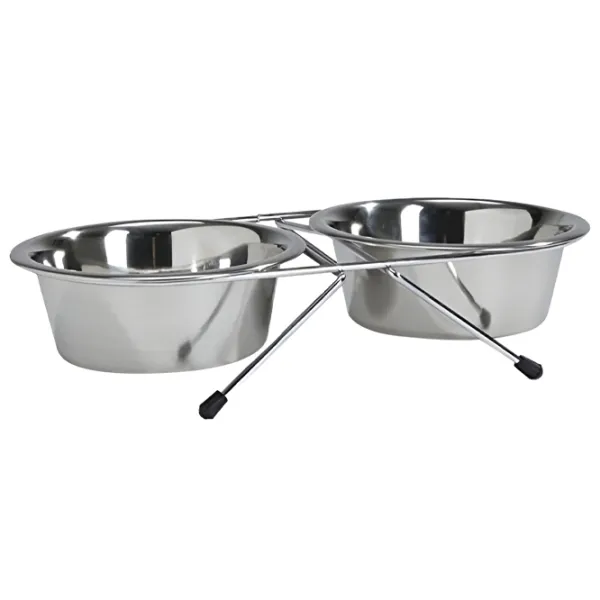 Bol pentru animale Beeztees Double Inox photo 1 Bol pentru animale Beeztees Double Inox photo 1