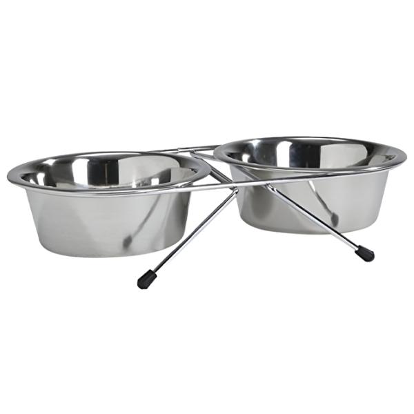 Bol pentru animale Beeztees Double Inox photo 1 Bol pentru animale Beeztees Double Inox photo 1