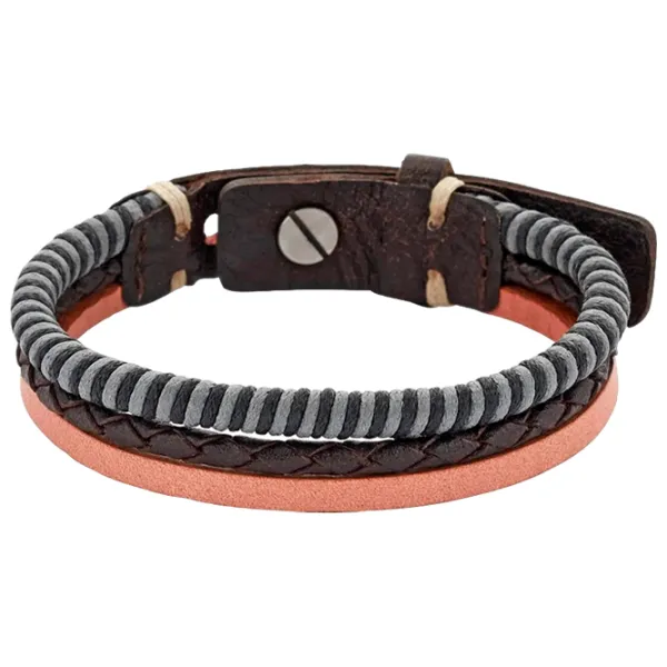 Brățară pentru bărbați FOSSIL JA6757797 Piele/ Brown photo 1 Brățară pentru bărbați FOSSIL JA6757797 Piele/ Brown photo 1