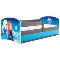 Pat pentru copii BMS Group Luki 1 Snow 80 x 160 cm/ PAL/ Graphite