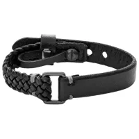 Браслет для мужчин FOSSIL JA6932001 Кожа/ Черный