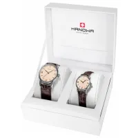 Ceas de mână pentru сuplu Hanowa 16-8071.04.002SET Cuarț/ 38 mm, 28 mm
