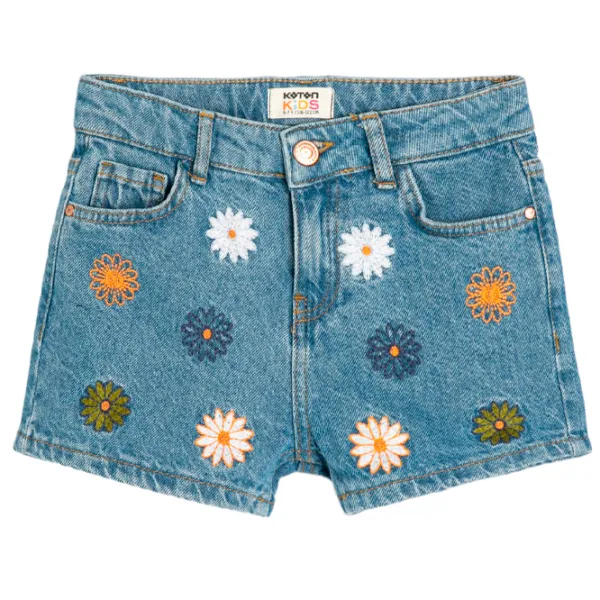 Pantaloni scurți pentru fetiţe Koton 4SKG40022AD 152/ Indigo photo 1