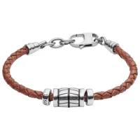 Браслет для мужчин FOSSIL JF02686040 нерж. сталь/ Коричневый