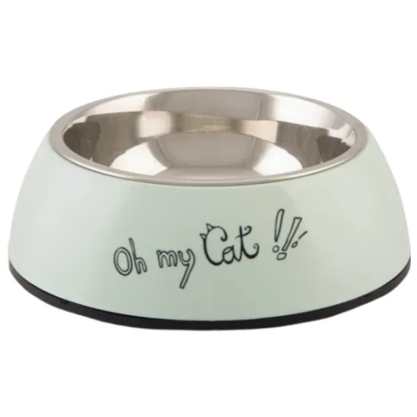 Миска для животных Beeztees Oh My Cat нерж. сталь photo 1 Миска для животных Beeztees Oh My Cat нерж. сталь photo 1