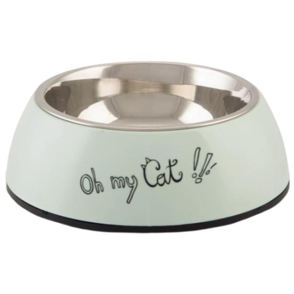 Миска для животных Beeztees Oh My Cat нерж. сталь photo 1 Миска для животных Beeztees Oh My Cat нерж. сталь photo 1