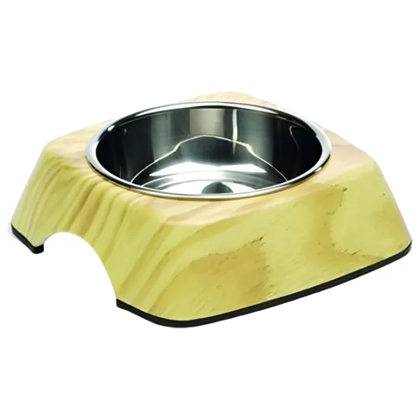 Bol pentru animale Beeztees Natural Wood Inox photo 1 Bol pentru animale Beeztees Natural Wood Inox photo 1