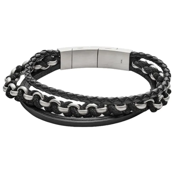 Brățară pentru bărbați FOSSIL JF02937040 Inox/ Black photo 1