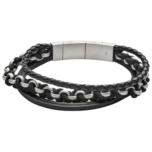 Brățară pentru bărbați FOSSIL JF02937040 Inox/ Black photo 1