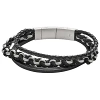 Браслет для мужчин FOSSIL JF02937040 нерж. сталь/ Черный