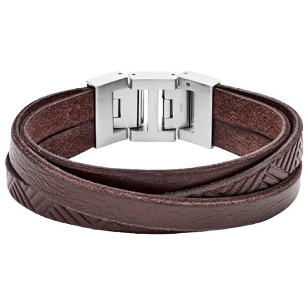 Браслет для мужчин FOSSIL JF02999040 нерж. сталь/ Коричневый photo 1 Браслет для мужчин FOSSIL JF02999040 нерж. сталь/ Коричневый photo 1