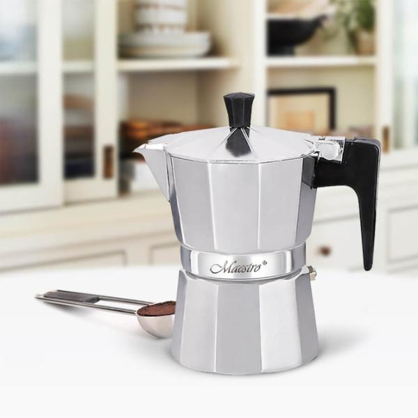 Кофеварка Maestro Mr-1666-6 0.3л / Алюминий / Серебряный photo 6