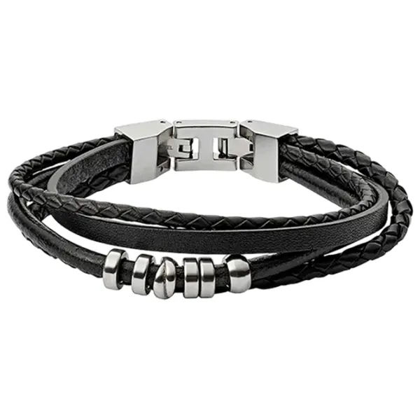 Браслет для мужчин FOSSIL JF03183040 нерж. сталь/ Черный photo 1 Браслет для мужчин FOSSIL JF03183040 нерж. сталь/ Черный photo 1