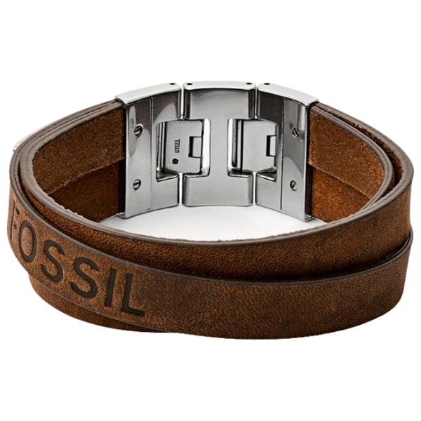 Brățară pentru bărbați FOSSIL JF03188040 Inox/ Brown photo 1 Brățară pentru bărbați FOSSIL JF03188040 Inox/ Brown photo 1