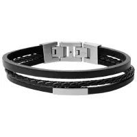 Браслет для мужчин FOSSIL JF03322040 нерж. сталь/ Черный