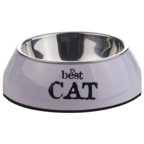 Миска для животных Beeztees Best Cat нерж. сталь photo 1 Миска для животных Beeztees Best Cat нерж. сталь photo 1