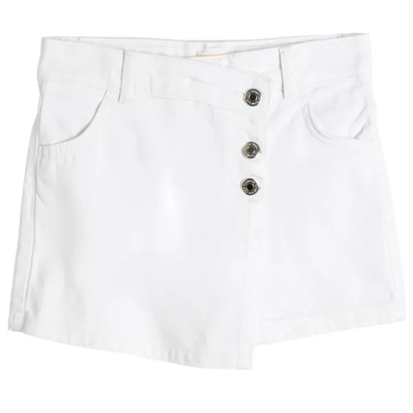 Pantaloni scurți pentru fete Koton 4SKG40024AD 152 / White photo 1 Pantaloni scurți pentru fete Koton 4SKG40024AD 152 / White photo 1