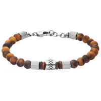 Браслет для мужчин FOSSIL JF03448040 нерж. сталь/ Коричневый