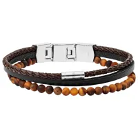 Браслет для мужчин FOSSIL JF03616040 нерж. сталь/ Коричневый