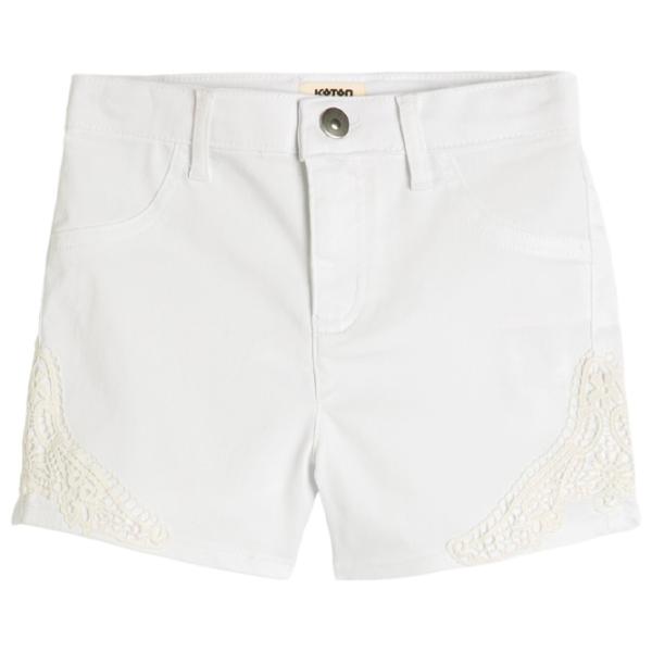 Pantaloni scurți pentru fetiţe Koton 4SKG40060AW 116/ White photo 1 Pantaloni scurți pentru fetiţe Koton 4SKG40060AW 116/ White photo 1