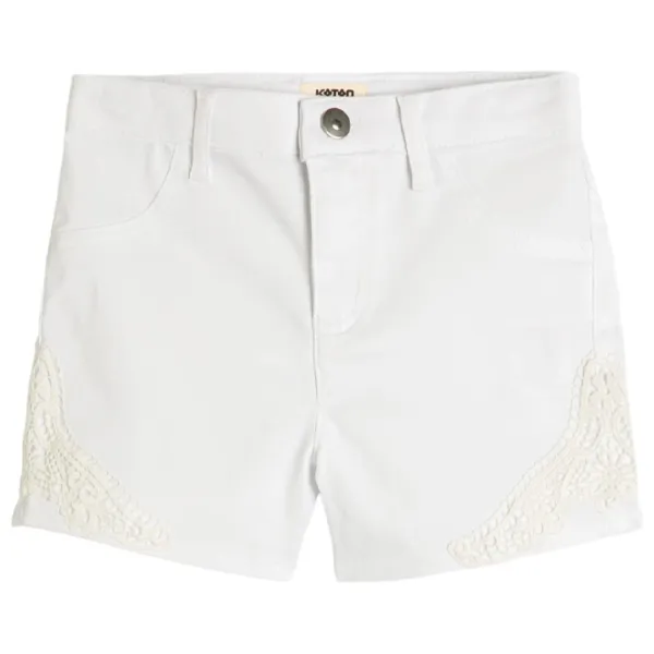 Pantaloni scurți pentru fetiţe Koton 4SKG40060AW 128/ White photo 1 Pantaloni scurți pentru fetiţe Koton 4SKG40060AW 128/ White photo 1