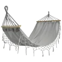 Гамак Gardlov 21079 5669563 200 кг/ Хлопок/ Серый