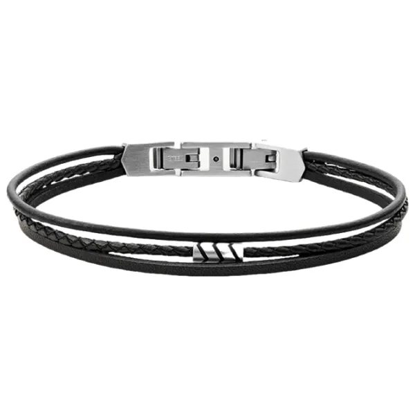 Brățară pentru bărbați FOSSIL JF03713040 Inox/ Black photo 1 Brățară pentru bărbați FOSSIL JF03713040 Inox/ Black photo 1